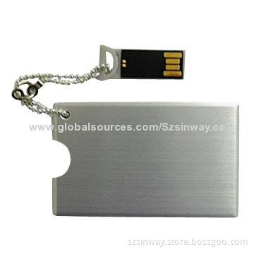 New Metal Card USB Memory Sticker with UDP 2-64GB, Full Logos Printing